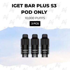 3 Pack IGET Bar Plus S3 Pods Mixed Flavours 10000 Puffs