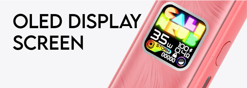 Uwell Caliburn G4 OLED display screen