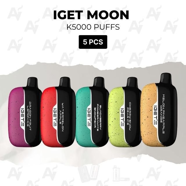 5 Pack IGET Moon 5000 Puffs