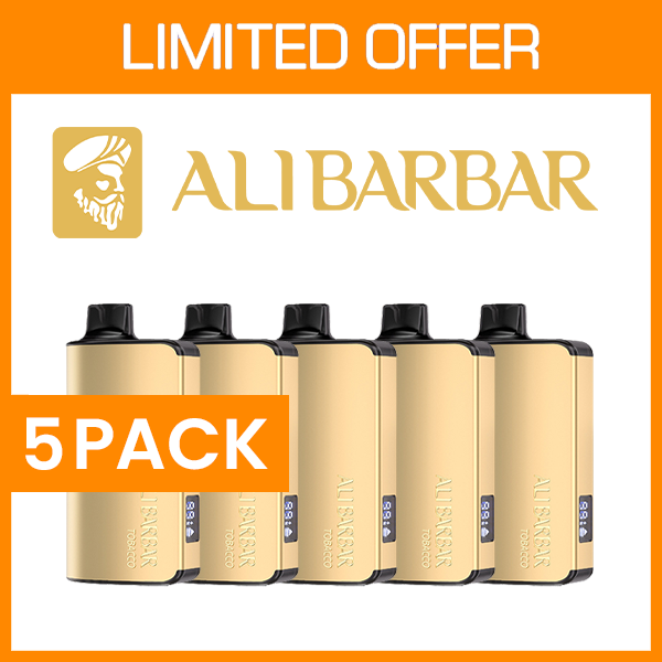 5 Pack Alibarbar Ingot Mixed Flavours 9000 Puffs