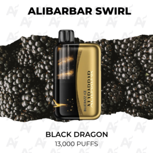 Alibarbar Swirl Black Dragon 13000 Puffs