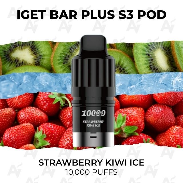 IGET Bar Plus S3 Pods Strawberry Kiwi 10000 Puffs