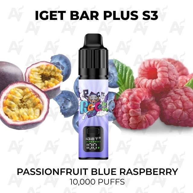 IGET Bar Plus S3 Passionfruit Blue Raspberry 10000 Puffs
