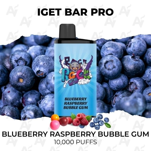 IGET Bar Pro Blueberry Raspberry Bubble Gum 10000 Puffs