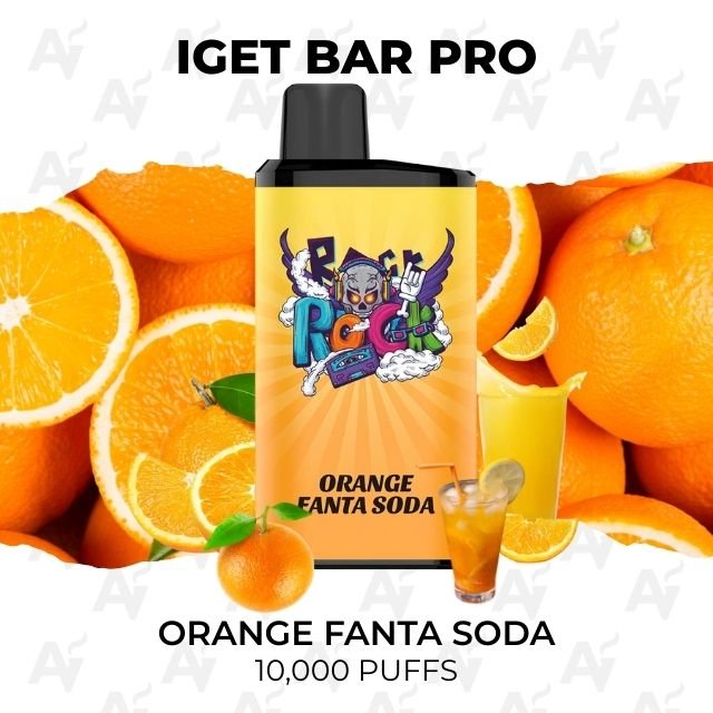 IGET Bar Pro Orange Fanta Soda 10000 Puffs