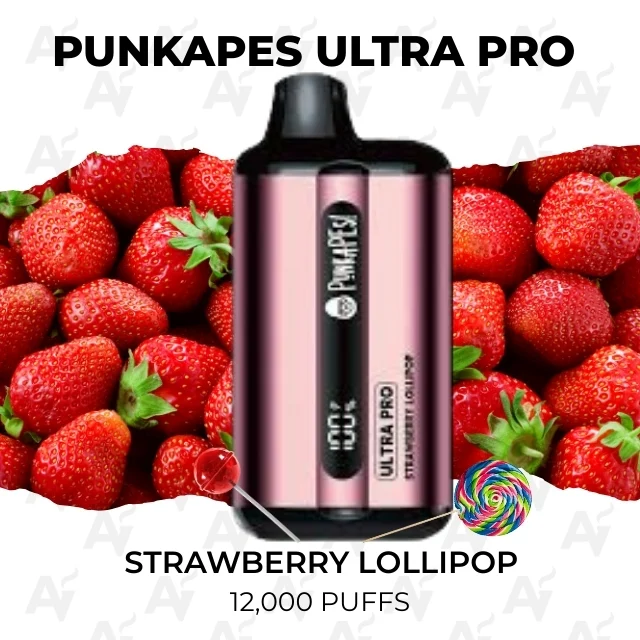 Punkapes Ultra Pro Strawberry Lollipop 12000 Puffs
